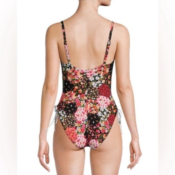 New! Skinny Dippers Jellyroll Floral Print One-Piece Swimsuit nwt 27665 - Picture 3 of 12